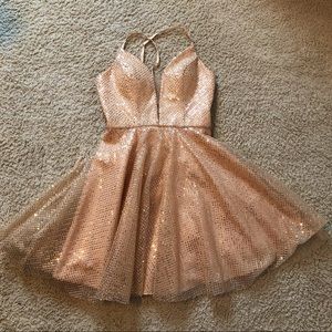 Shimmering, Strappy Homecoming/Party Dress